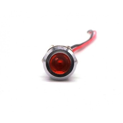 Kontrolka LED 12V deski rozdzielczej Czerwona 12mm