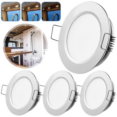 REFLEKTOR LED 12V, 3W, BARDZO PŁASKI REFLEKTOR 3000 K, LAMP LED DO ZABUDOWY