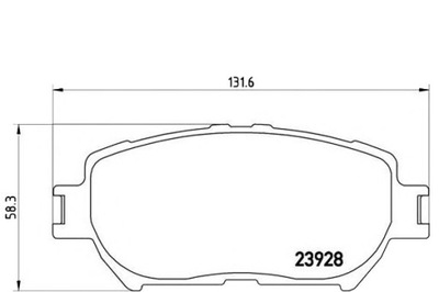 ZAPATAS DE FRENADO TOYOTA CAMRY 01-05 BREMBO  