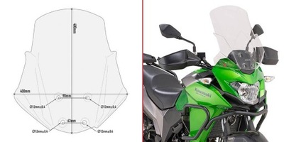 STIKLAS GIVI SKAIDRI - KAWASAKI VERSYS-X 300 (17 > 18) 