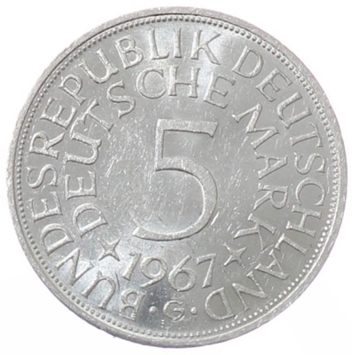 5 marek - Niemcy - 1967 rok - G