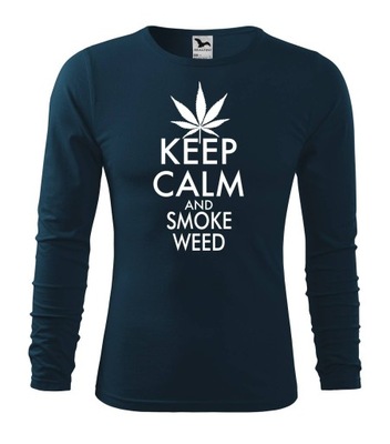 Koszulka długi rękaw calm weed thc marihuana