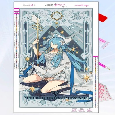 Diamond Painting 5D Diy diamentowe malarstwo Anime dziewczęce karty tarota