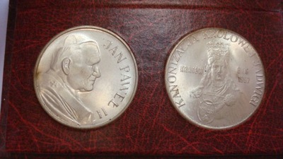 Zestaw 2 x medal Papież w Polsce 1997