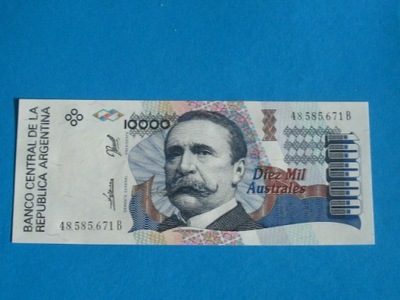 Argentyna 10000 Australes 1989 / 1991 UNC P-334a