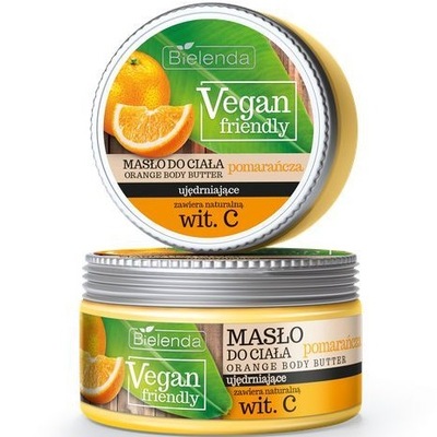 Bielenda Vegan Friendly Ujędrniające Masło Do Ciała Pomarańcza Wit C 250g