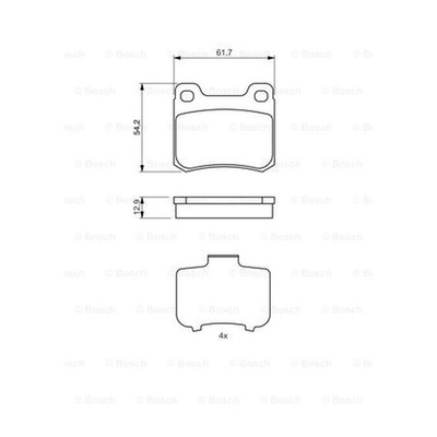 BOSCH КОЛОДКИ HAM. DB T. W201 82-93