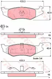 PADS BRAKE DODGE CHRYSLER TRW  