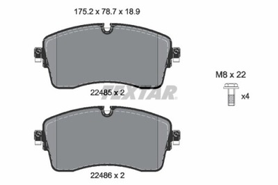 ZAPATAS DE FRENADO JAGUAR PARTE DELANTERA E-PACE 1,5-2,0 17- 2248503  