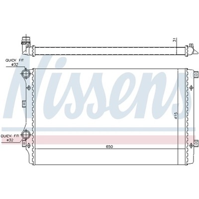 РАДИАТОР, СИСТЕМА ОХЛАЖДЕНИЯ ДВИГАТЕЛЯ NISSENS 65280A