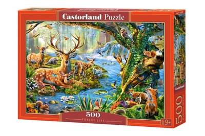 Puzzle 500 elementów. Życie w lesie