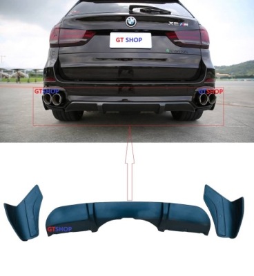 Bmw x5 e70 lci накладка диффузор бампер задняя kpl - gt shop фото №1