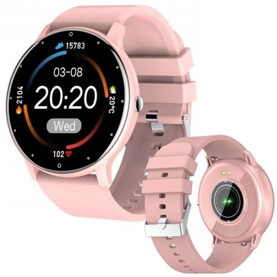 Zegarek SMARTWATCH różowy damski OPASKA SMARTBAND