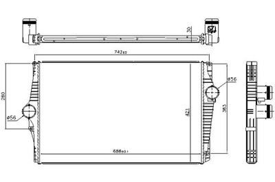 Nissens інтеркулер volvo xc90 i 2.4d/2.5/2.9 10.0 фото №1