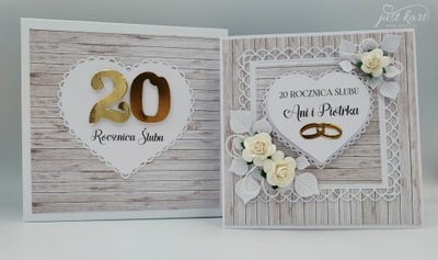 Kartka na rocznicę ślubu w pudełku personalizowana ręcznie robiona
