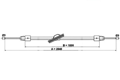 Ate трос тормоза ручного mercedes cls c218 cls фото №1