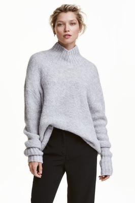 Wełniany Sweter H&M S jasno szary