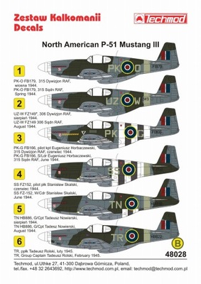 48028 North American P-51 Mustang III - Polskie Dyw. 1944-45