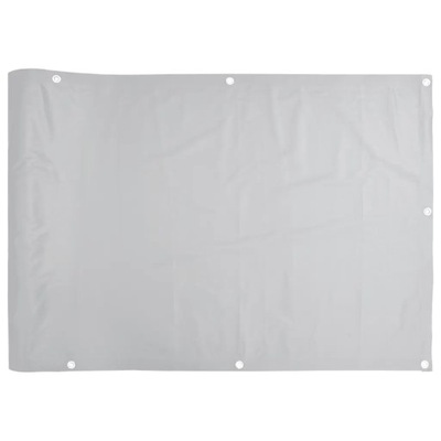 Osłona balkonowa, szara, 600x90 cm, PVC