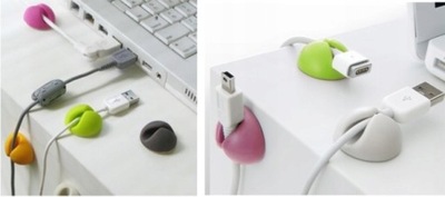 SAMOPRZYLEPNY ORGANIZER UCHWYT KABLI DROP SILIKON