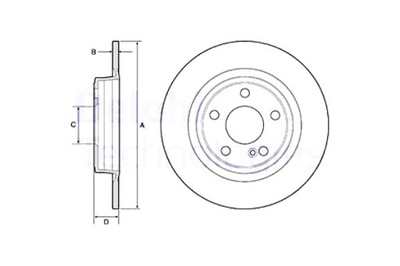 DELPHI ДИСКИ ТОРМОЗНЫЕ ТОРМОЗНЫЕ 2 ШТУКИ. ЗАД MERCEDES A W176 B SPORTS TOURER
