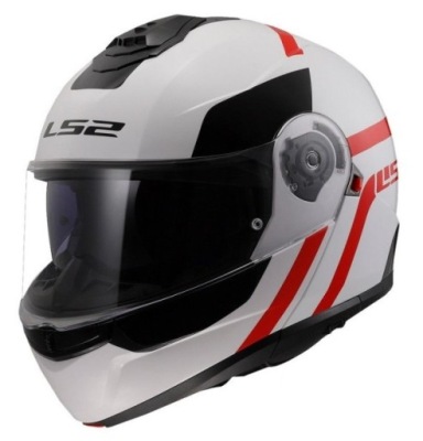 ШОЛОМ LS2 FF908 STROBE II AUTOX WHITE RED XXL 