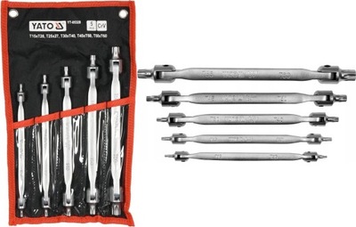 КОМПЛЕКТ КЛЮЧІВ У ПОЛЬЩІ TORX Z PRZEGUBEM 5SZT. T15-T60 YATO