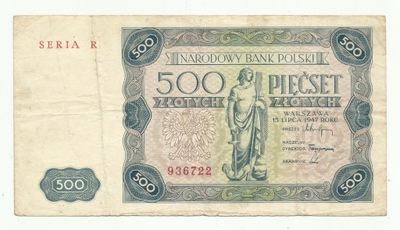 500 złotych 1947 seria R