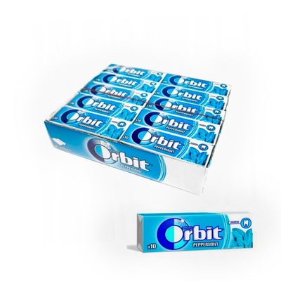 Orbit Guma Peppermint Drażetki Mocna Mięta 30 szt