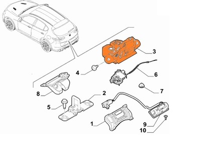 Замок кришки багажника alfa romeo stelvio новий фото №1