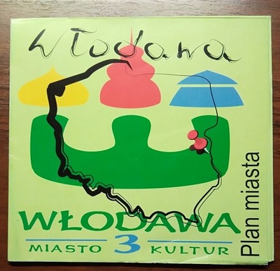 WŁODAWA miasto 3 kultur plan miasta mini mapa