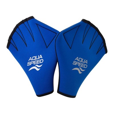 Rękawice pływackie AQUA-SPEED niebieskie L