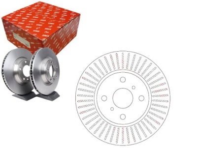 Тормозные диски тормозные 2szt toyota перед iq 1,0 08- trw фото №1