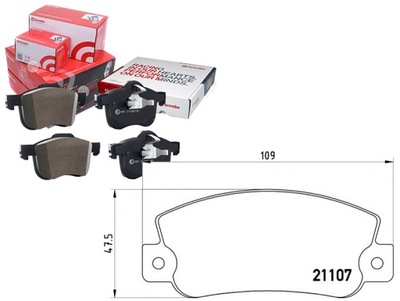 Brembo p 23 032 набор тормозных колодок тормозных, тормоза дисковые фото №1