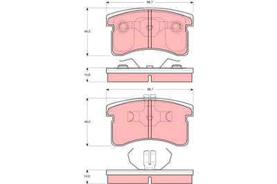 ZAPATAS DE FRENADO TRW GDB3126  