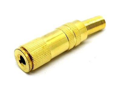 Gniazdo mały JACK 3,5mm STEREO na kabel złoty
