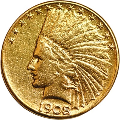 ck USA 10 dolarów 1908 Indian Head