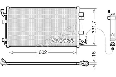 DENSO CONDENSADOR DE ACONDICIONADOR CON OSUSZACZEM NISSAN  