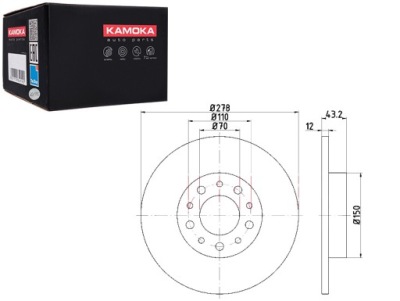 Тормозные диски тормозные 2szt. задняя alfa romeo 159 05-11 giulietta kamoka фото №1