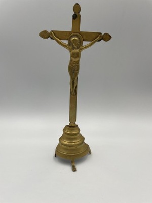Stary piękny krzyż stojący 27cm