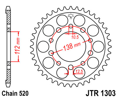 ЗУБЧАТКА ЗАДНЯ JT 39-ЗУБІВ HONDA NC 750 2014-2016