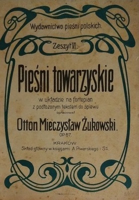 Pieśni towarzyskie w układzie na fortepian Z. VI