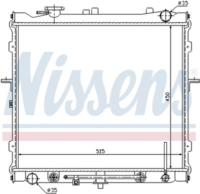 RADIATOR SYSTEM COOLING ENGINE 66643  