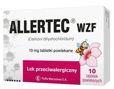Allertec WZF 10 mg 10 tabletek przeciw alergii