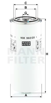 WDK962/20/MAN FILTER FUEL  