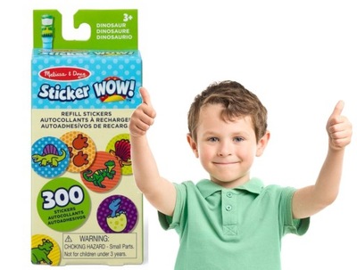 300 NAKLEJEK UZUPEŁNIAJĄCYCH DINOZAUR STICKER WOW! MELISSA & DOUG