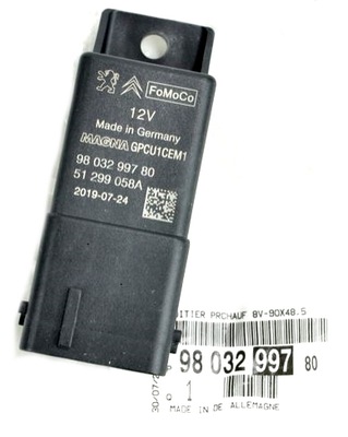 РЕЛЕ СВЕЧЕЙ НАКАЛА C3 C4 C5 JUMPY P 208 1.6-2.0BLUEHDI 9803299780