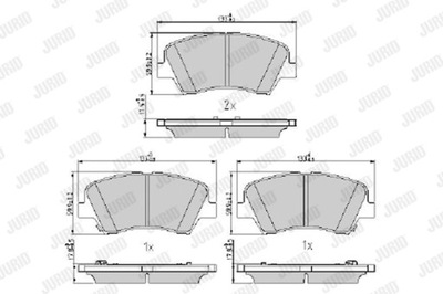 JURID 573406J КОЛОДКИ ГАЛЬМІВНІ