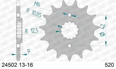 AFAM ЗУБЧАТКА ПЕРЕД 520 13 ЗУБОВ KAWASAKI KLR 250 / KLR 600