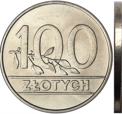 100 zł złotych nominał 1990 mennicza TYP A
